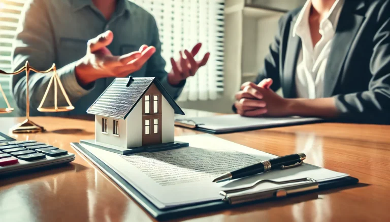 люди підписують договір купівлі квартири